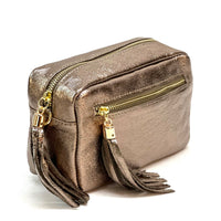 Solea Italian Leather Tassel Clutch & Crossbody Bag