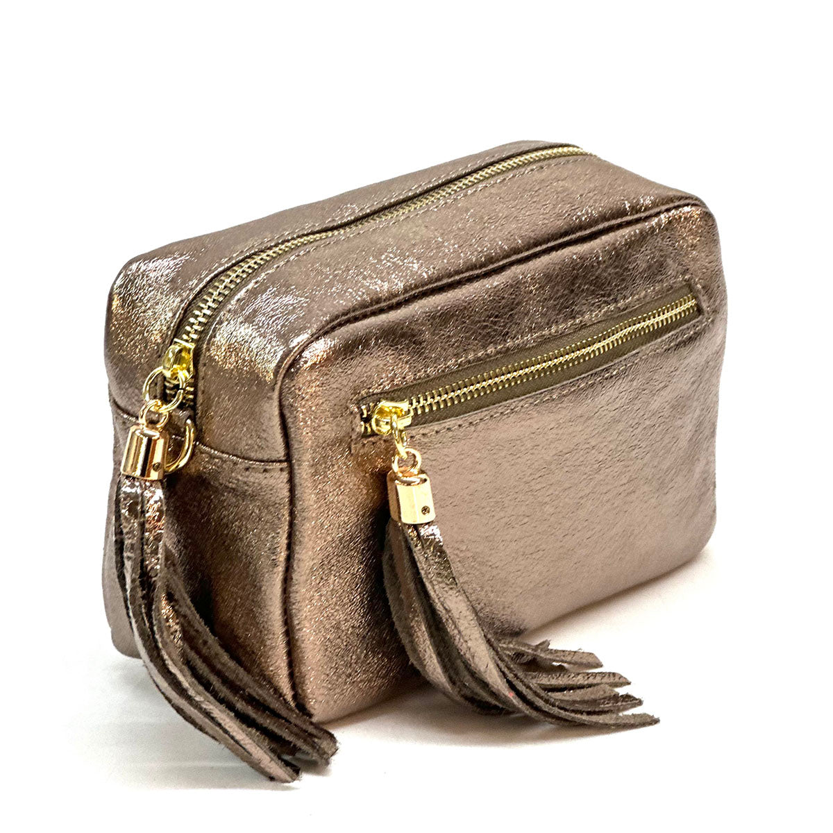 Solea Italian Leather Tassel Clutch & Crossbody Bag