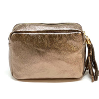 Solea Italian Leather Tassel Clutch & Crossbody Bag