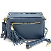 Solea Italian Leather Tassel Clutch & Crossbody Bag