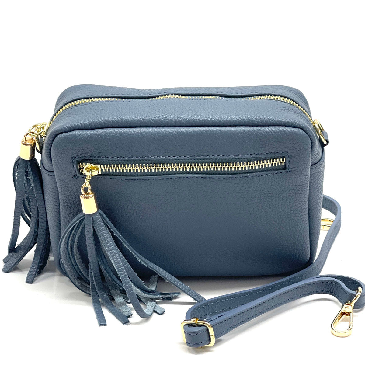 Solea Italian Leather Tassel Clutch & Crossbody Bag