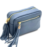 Solea Italian Leather Tassel Clutch & Crossbody Bag