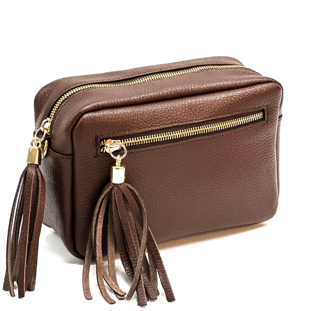 Solea Italian Leather Tassel Clutch & Crossbody Bag