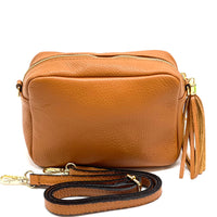 Solea Italian Leather Tassel Clutch & Crossbody Bag