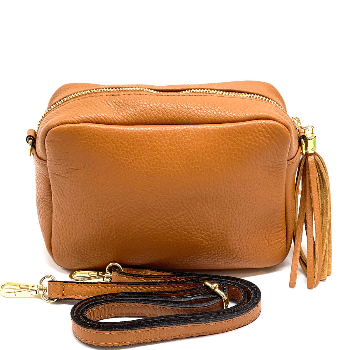 Solea Italian Leather Tassel Clutch & Crossbody Bag
