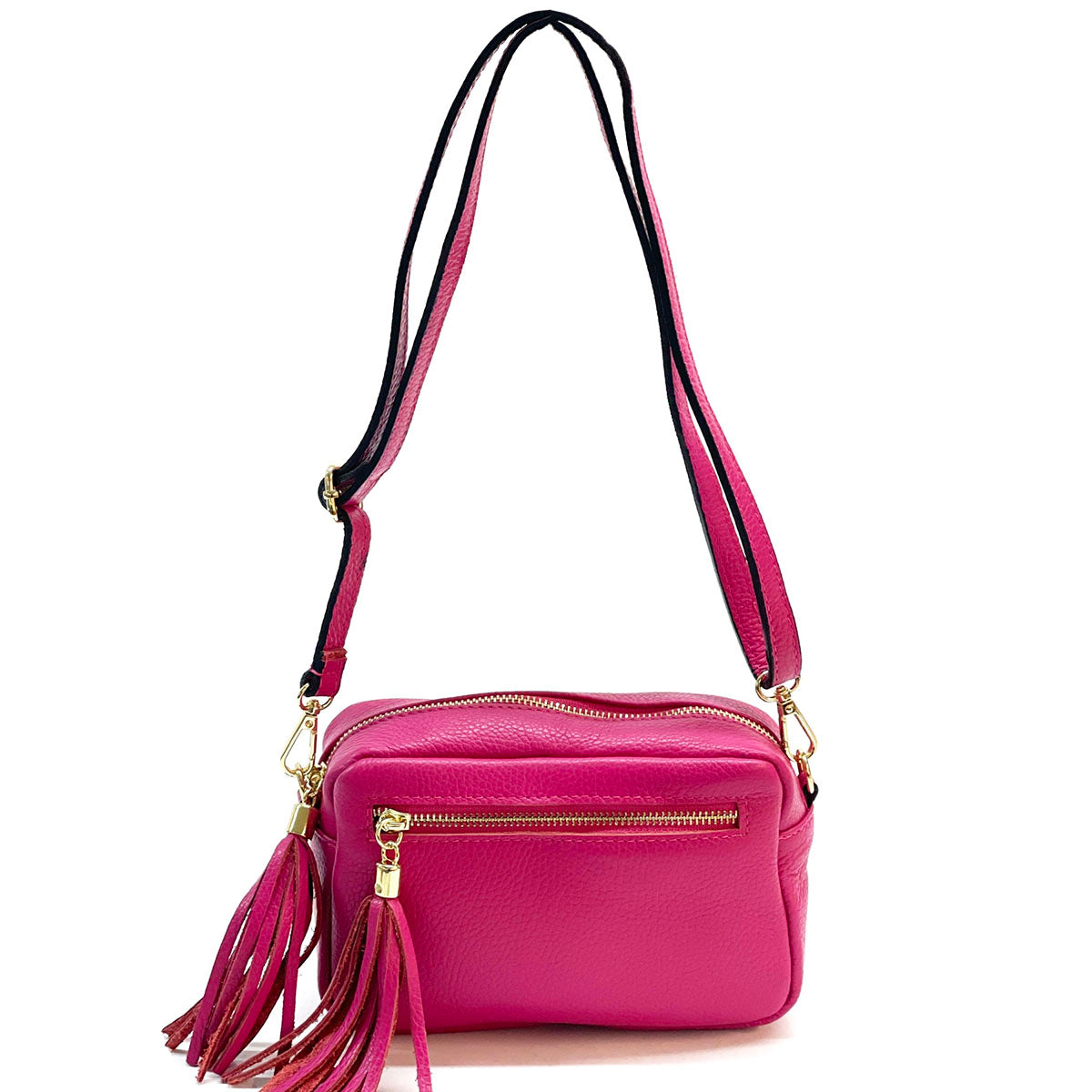 Solea Italian Leather Tassel Clutch & Crossbody Bag