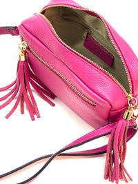 Solea Italian Leather Tassel Clutch & Crossbody Bag