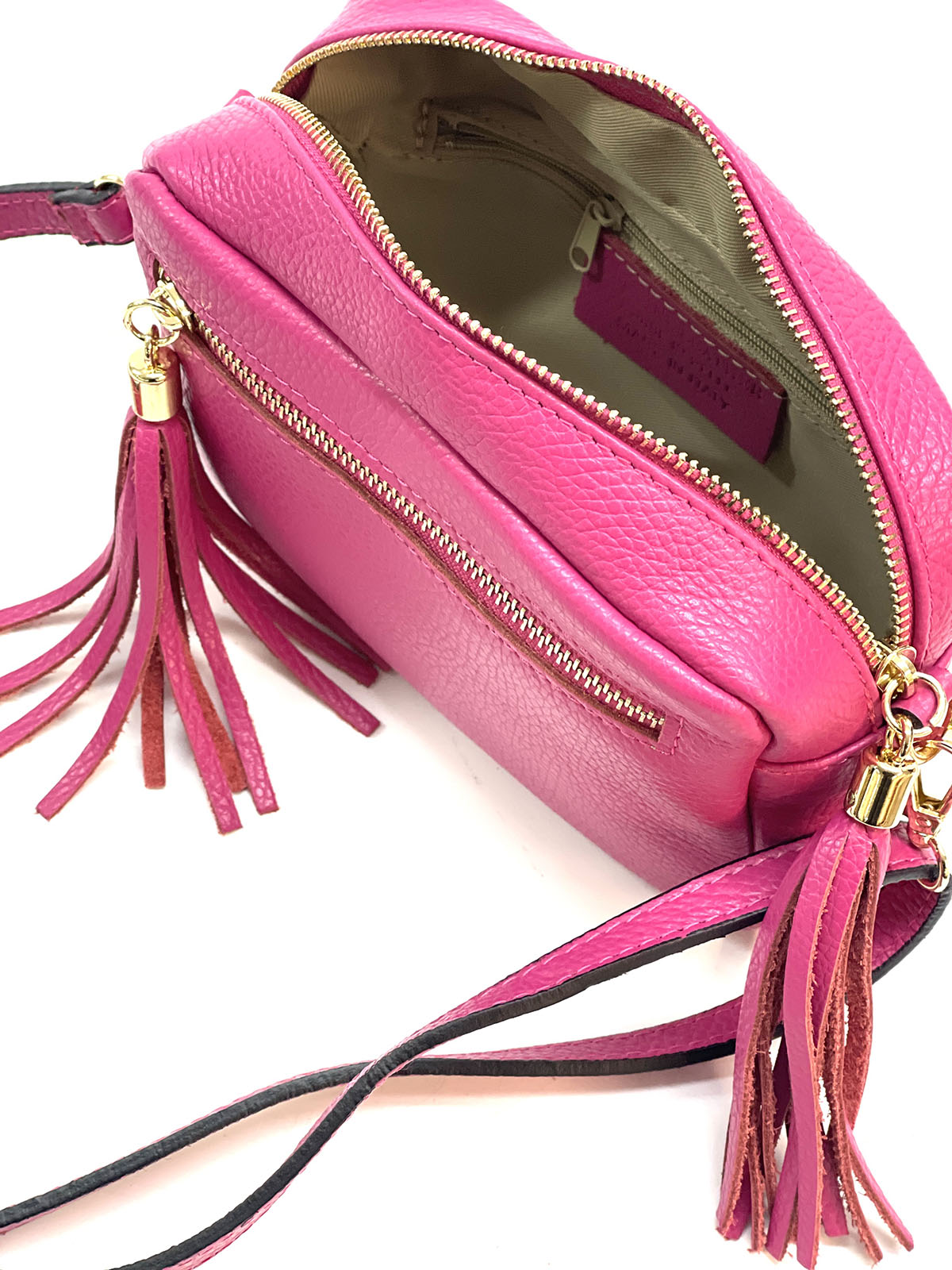 Solea Italian Leather Tassel Clutch & Crossbody Bag