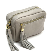 Solea Italian Leather Tassel Clutch & Crossbody Bag