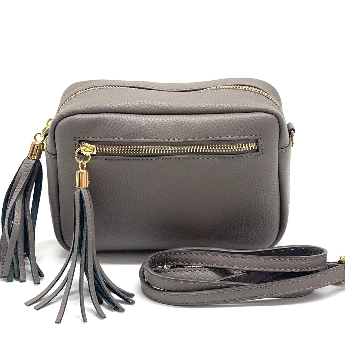Solea Italian Leather Tassel Clutch & Crossbody Bag