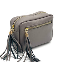 Solea Italian Leather Tassel Clutch & Crossbody Bag