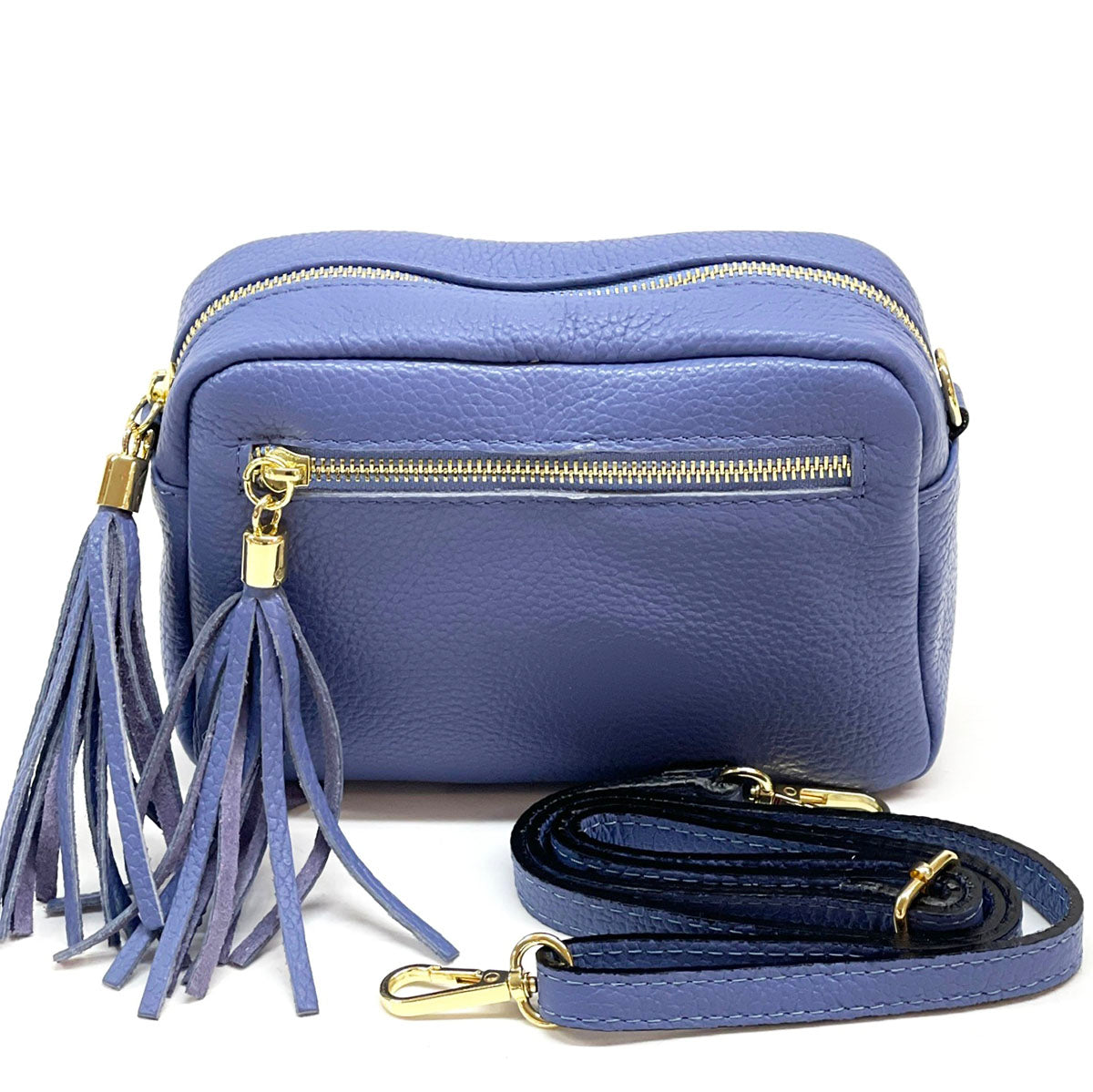Solea Italian Leather Tassel Clutch & Crossbody Bag