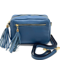 Solea Italian Leather Tassel Clutch & Crossbody Bag