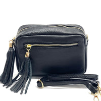 Solea Italian Leather Tassel Clutch & Crossbody Bag