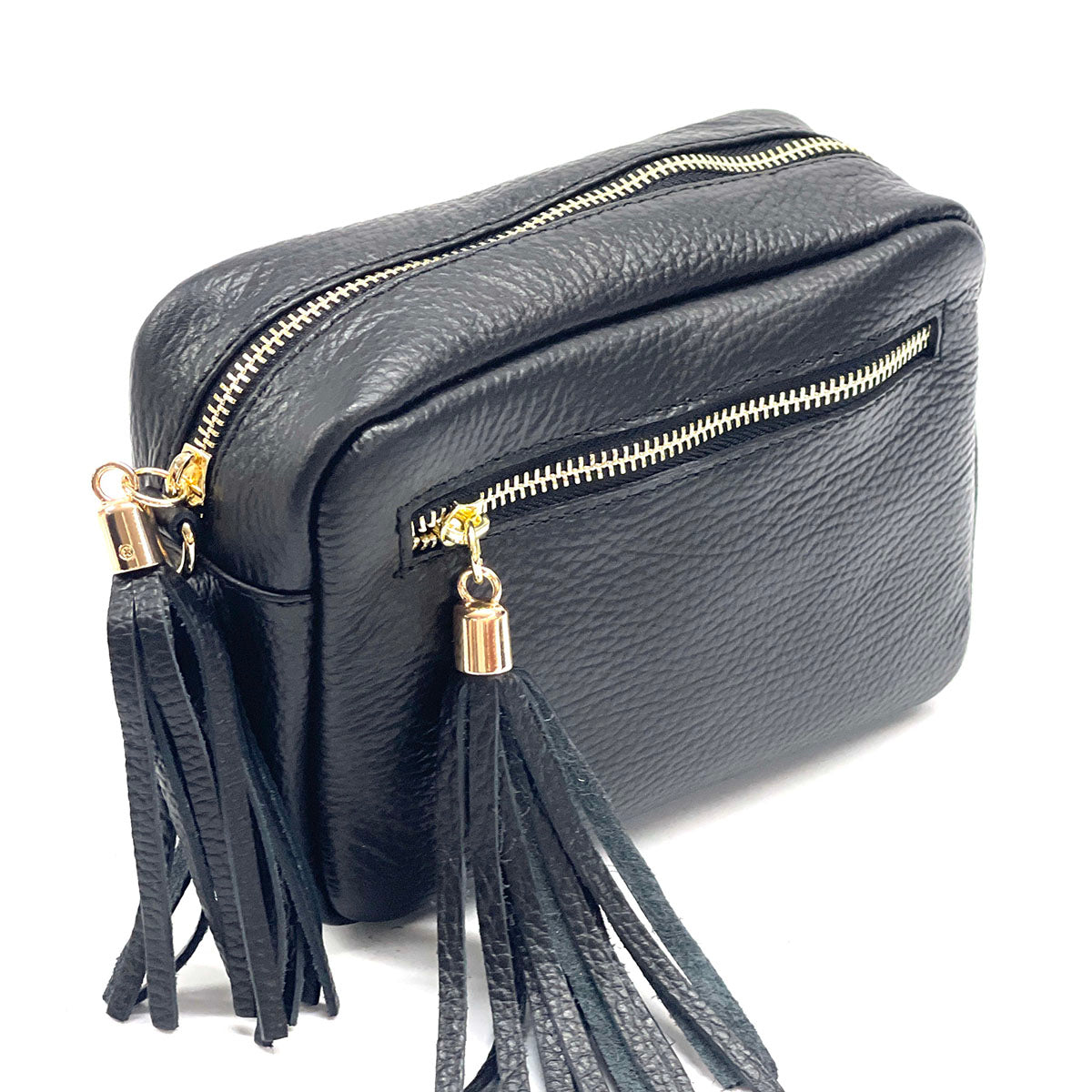Solea Italian Leather Tassel Clutch & Crossbody Bag