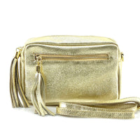 Solea Italian Leather Tassel Clutch & Crossbody Bag