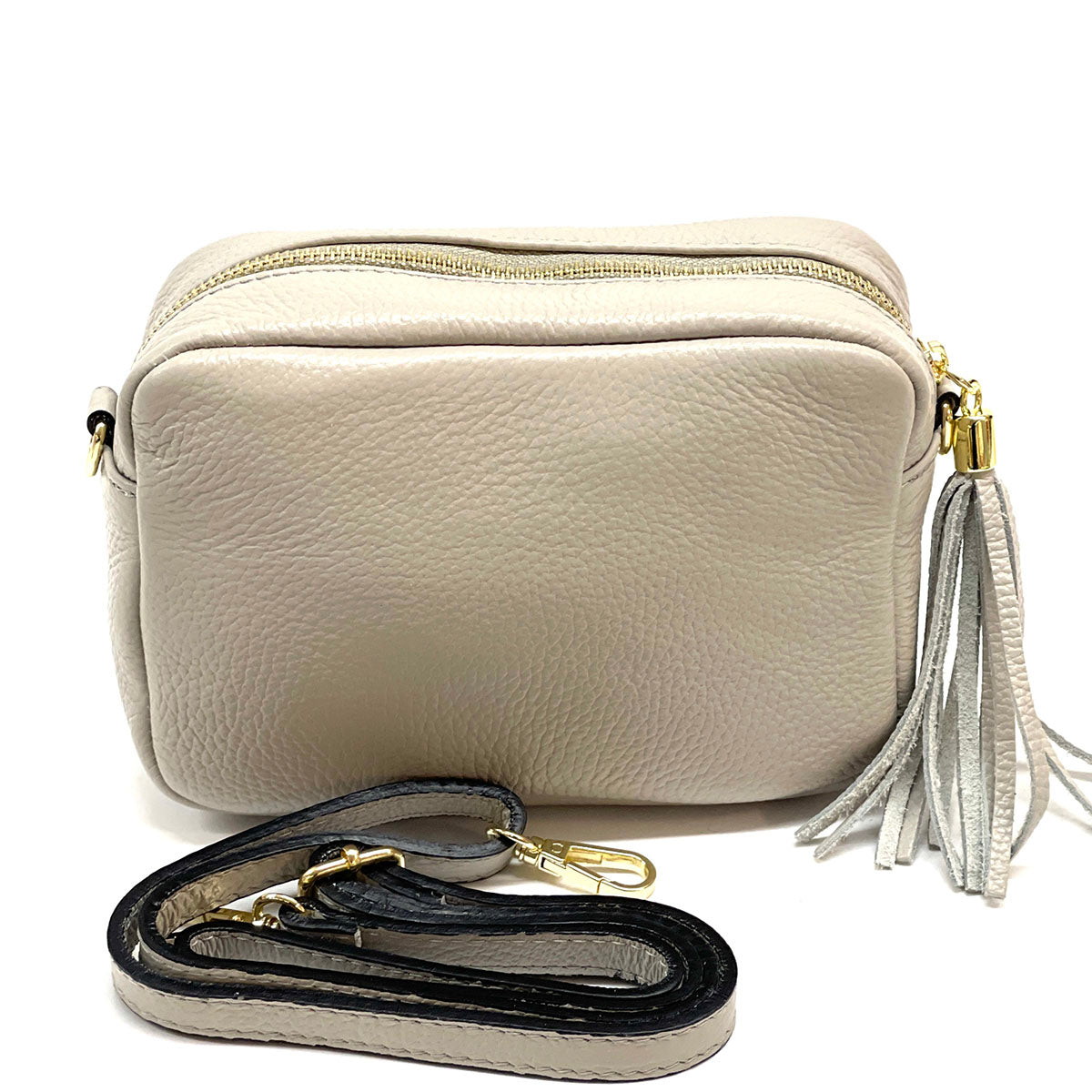 Solea Italian Leather Tassel Clutch & Crossbody Bag