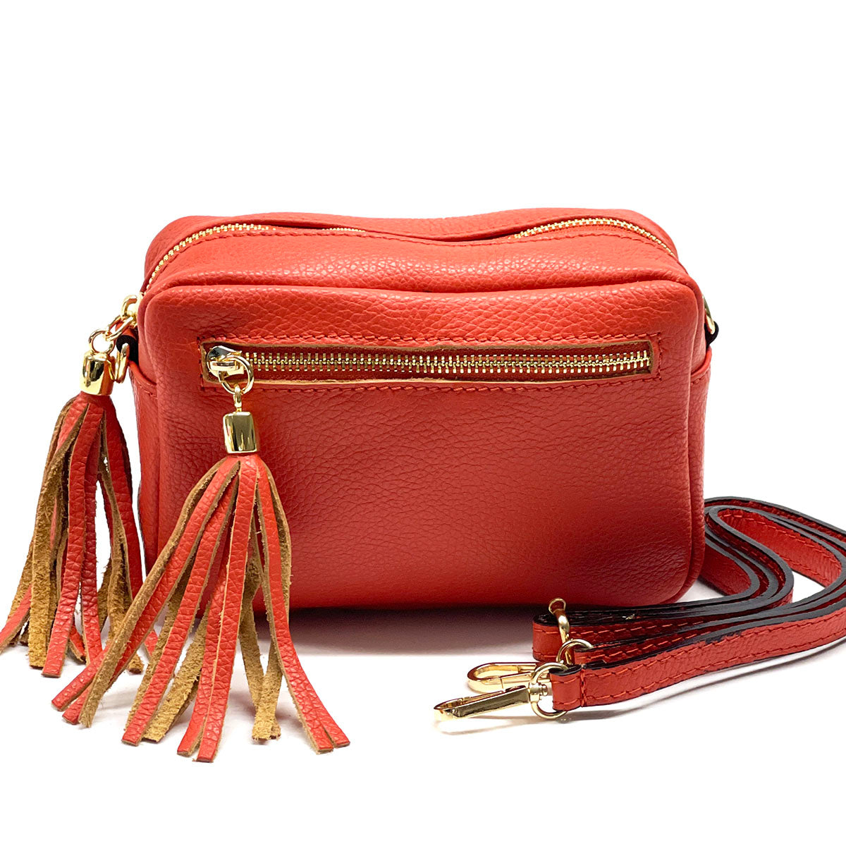 Solea Italian Leather Tassel Clutch & Crossbody Bag