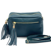 Solea Italian Leather Tassel Clutch & Crossbody Bag
