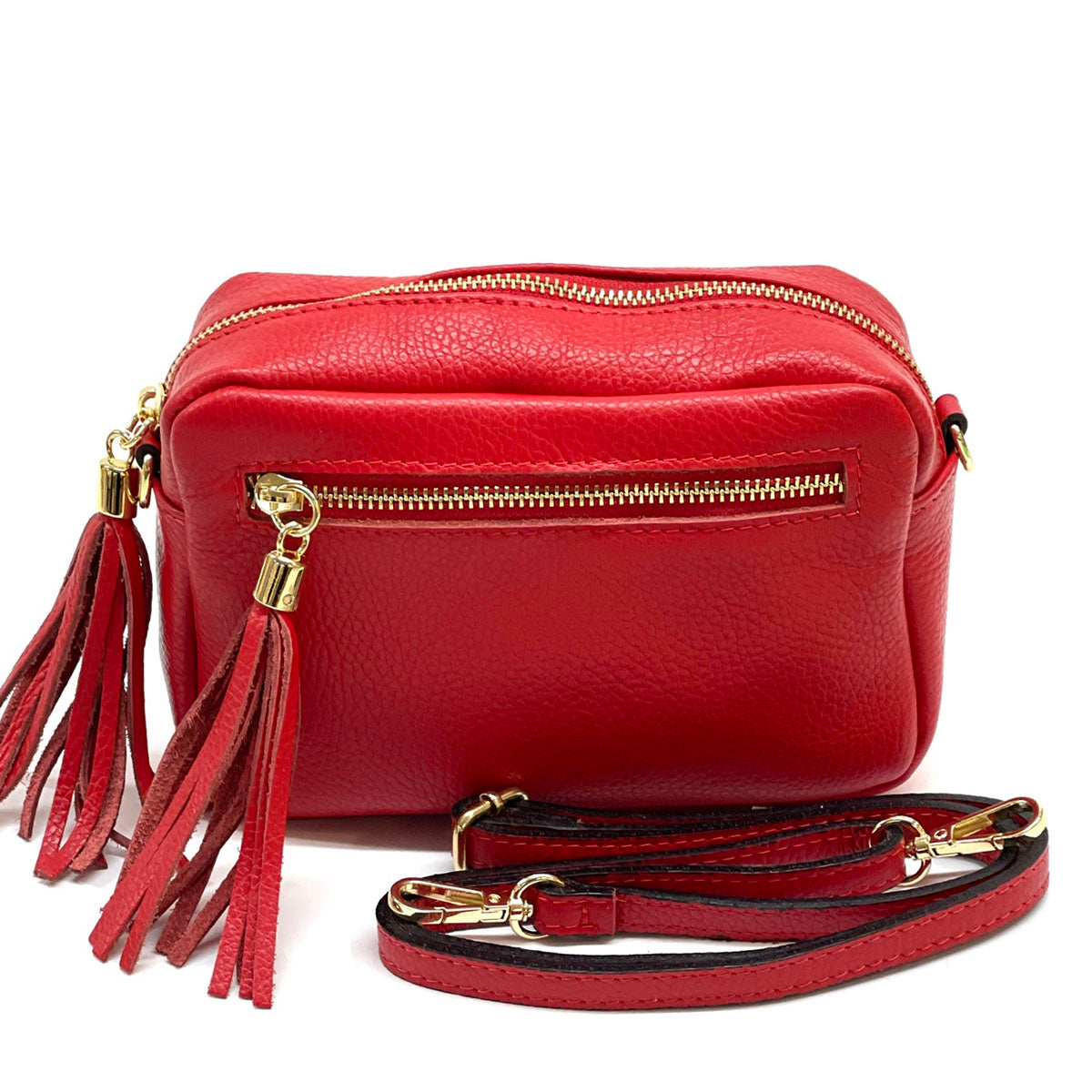 Solea Italian Leather Tassel Clutch & Crossbody Bag