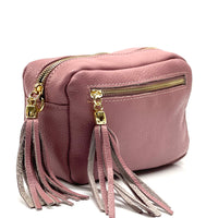 Solea Italian Leather Tassel Clutch & Crossbody Bag