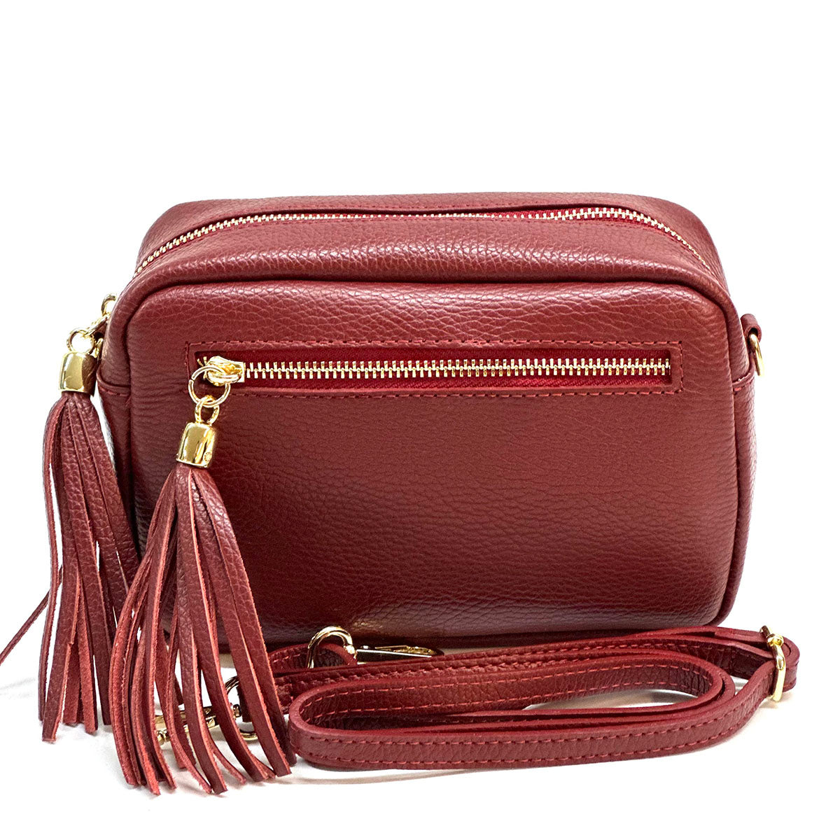 Solea Italian Leather Tassel Clutch & Crossbody Bag