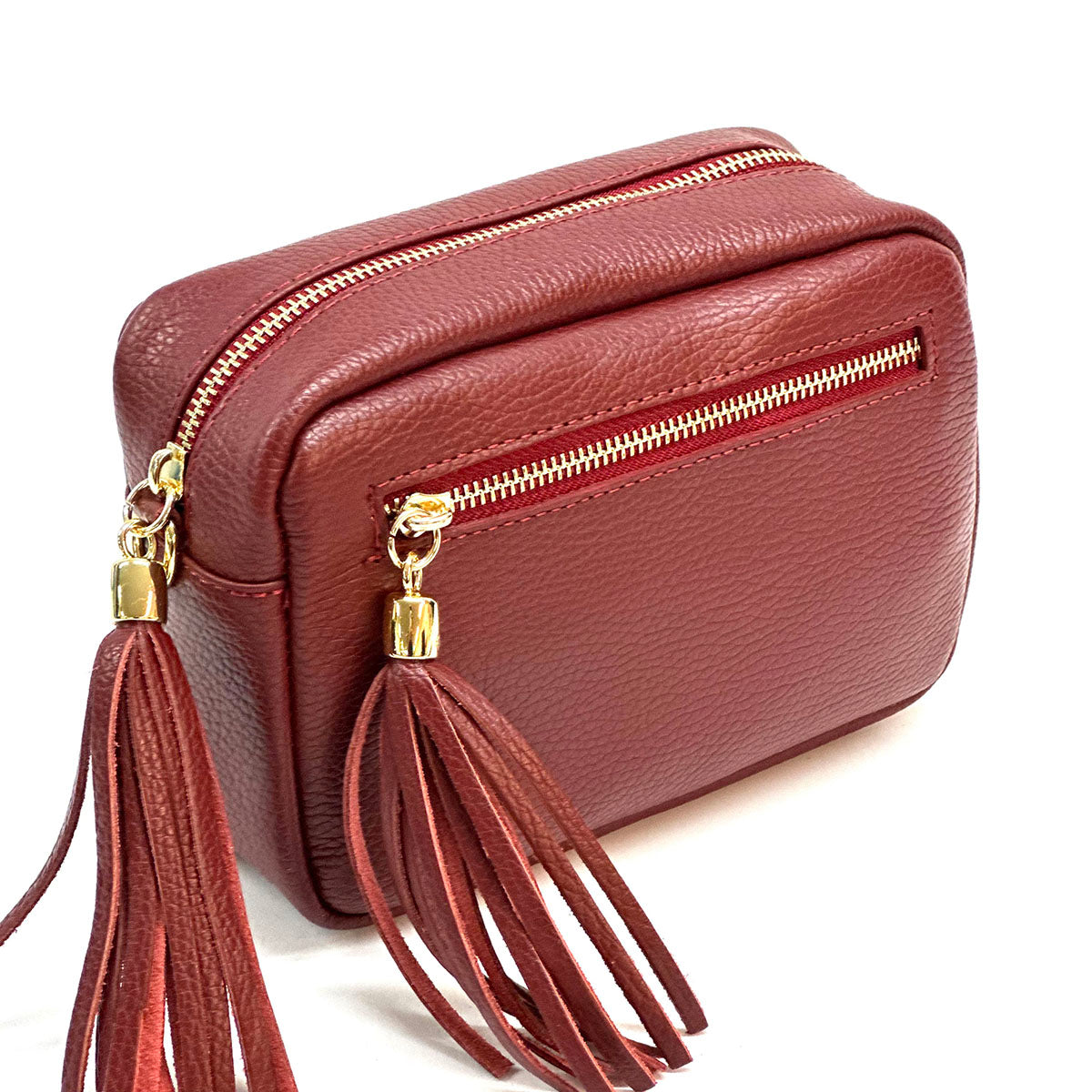 Solea Italian Leather Tassel Clutch & Crossbody Bag