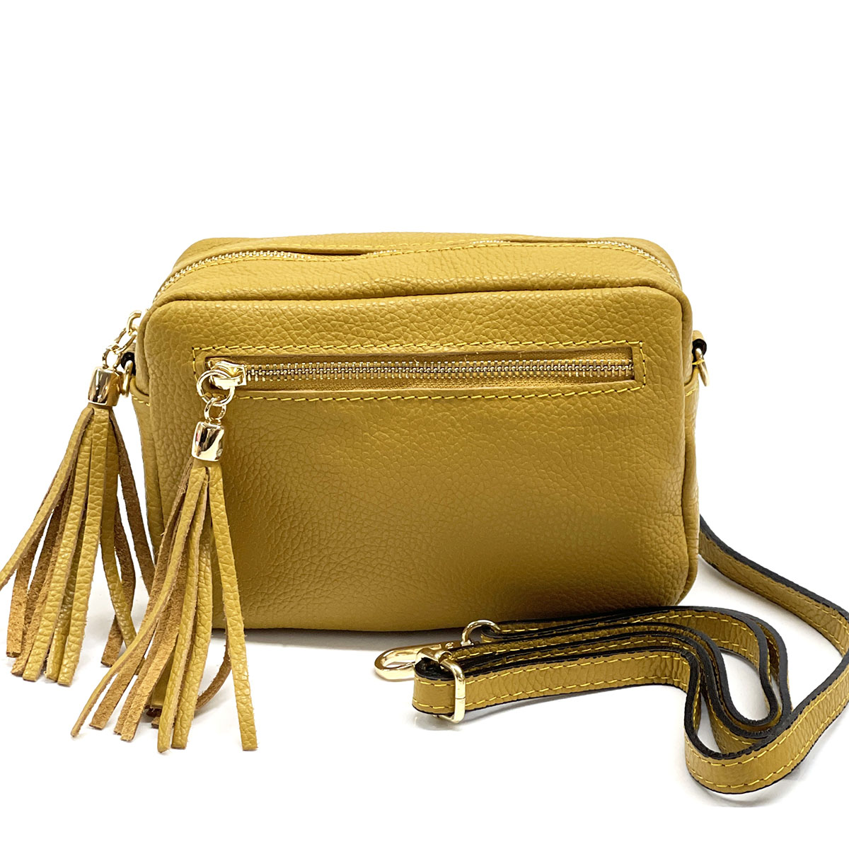 Solea Italian Leather Tassel Clutch & Crossbody Bag