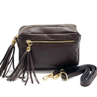 Solea Italian Leather Tassel Clutch & Crossbody Bag