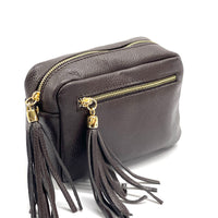 Solea Italian Leather Tassel Clutch & Crossbody Bag