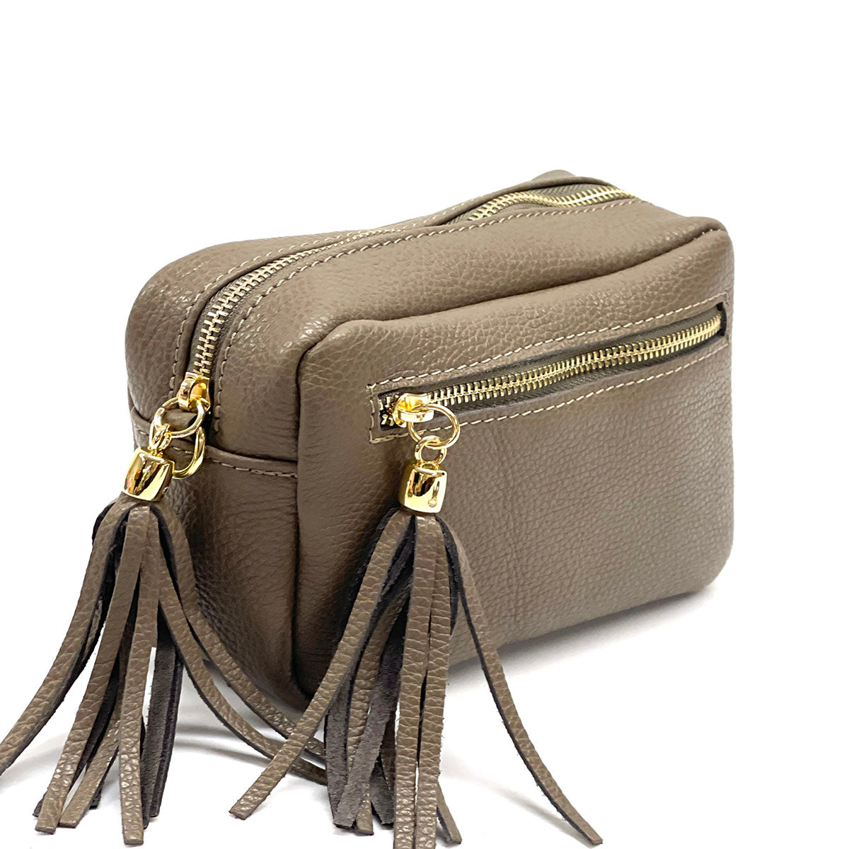 Solea Italian Leather Tassel Clutch & Crossbody Bag
