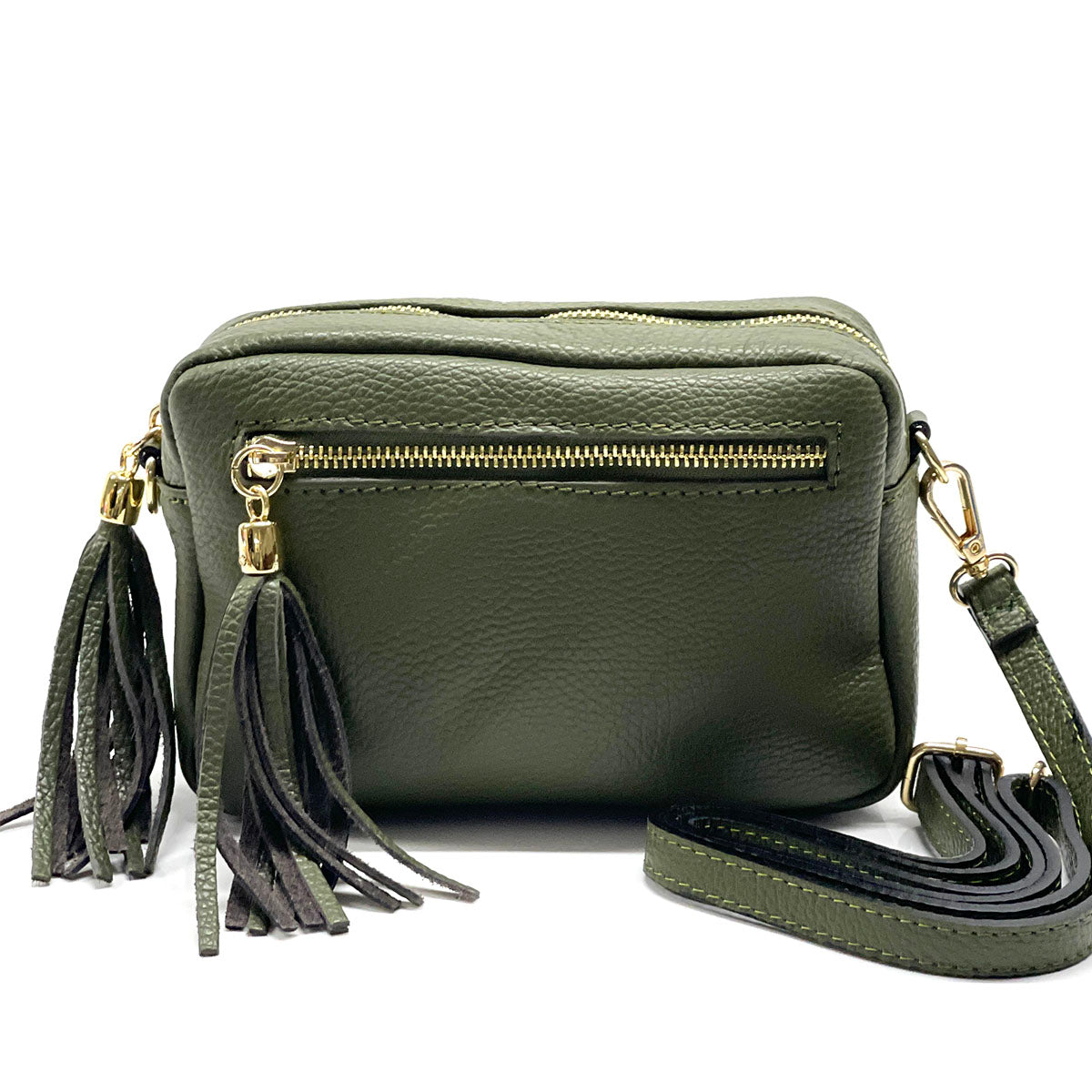 Solea Italian Leather Tassel Clutch & Crossbody Bag