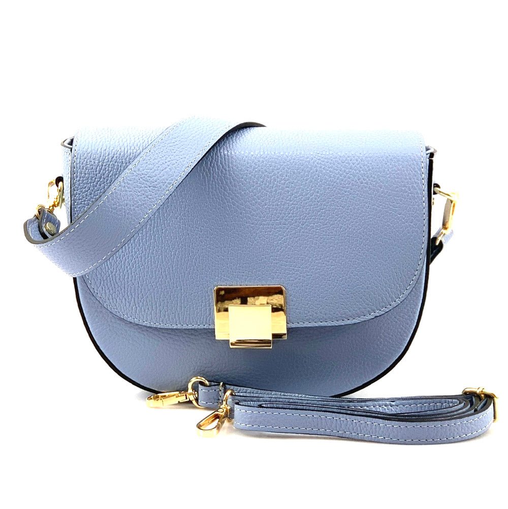 Shoulder flap bag Luna by cow leather-25