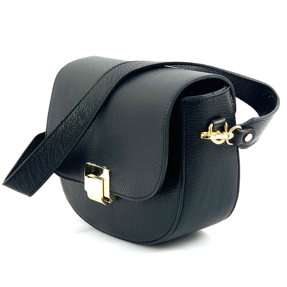 Shoulder flap bag Luna by cow leather-3