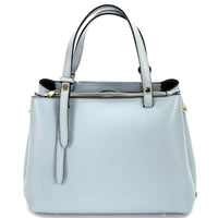 Katrine leather Handbag in light cyan