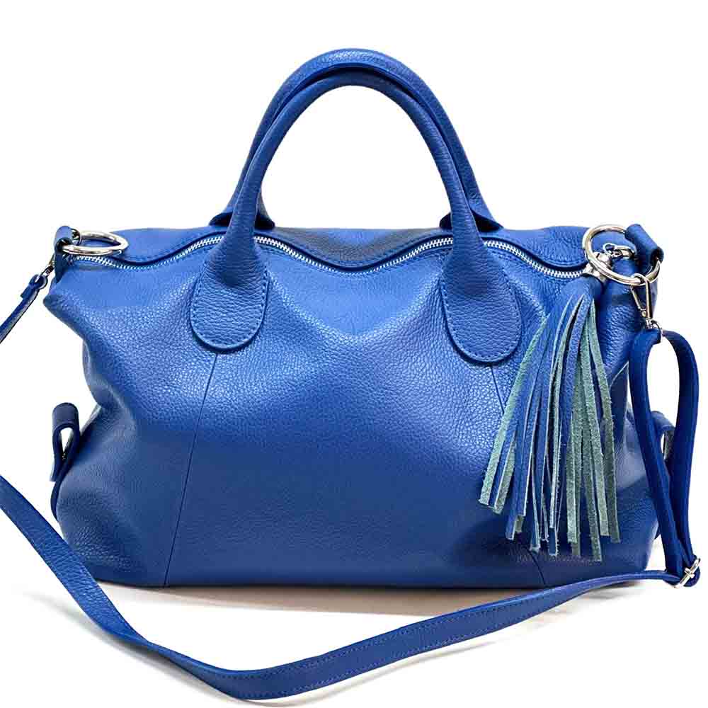 Serenity Cow Leather Handbag: Timeless Elegance - Leather Italiano