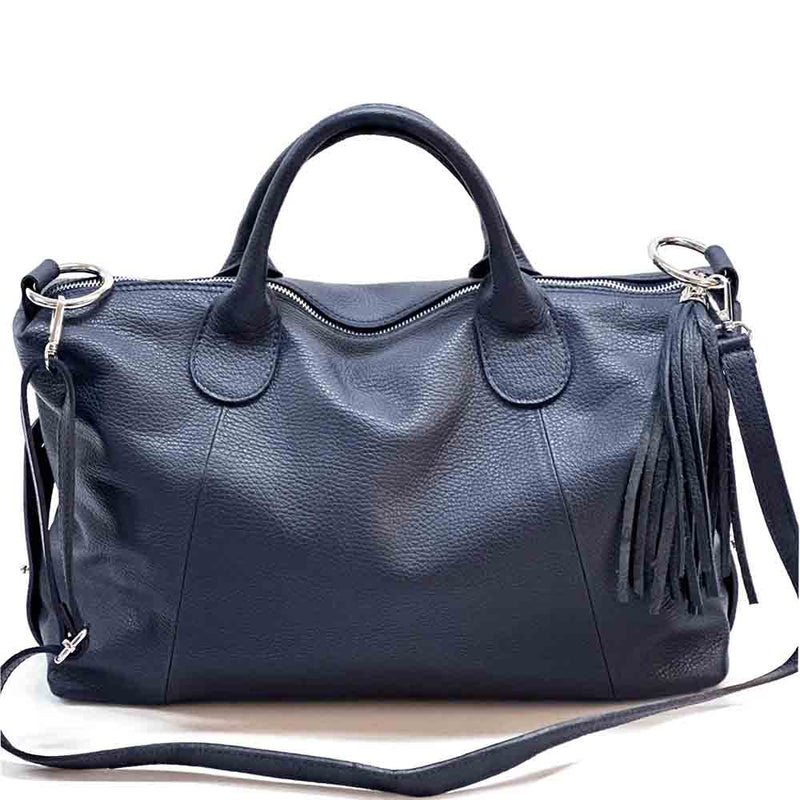 Serenity Cow Leather Handbag: Timeless Elegance - Leather Italiano