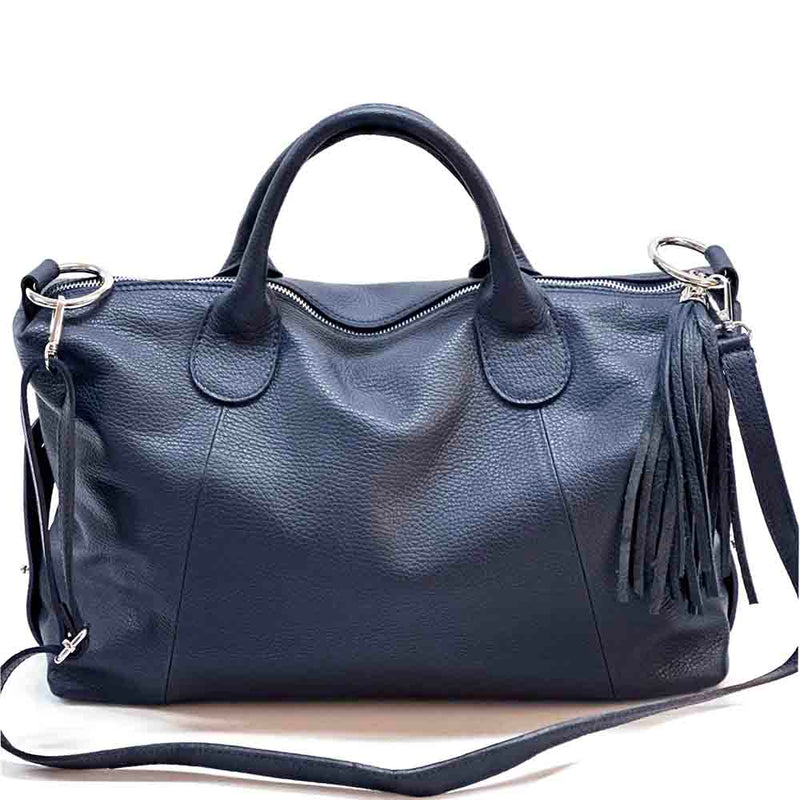 Serenity Cow Leather Handbag: Timeless Elegance