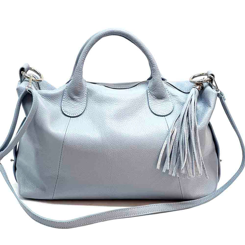 Serenity Cow Leather Handbag: Timeless Elegance