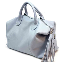 Serenity Cow Leather Handbag: Timeless Elegance