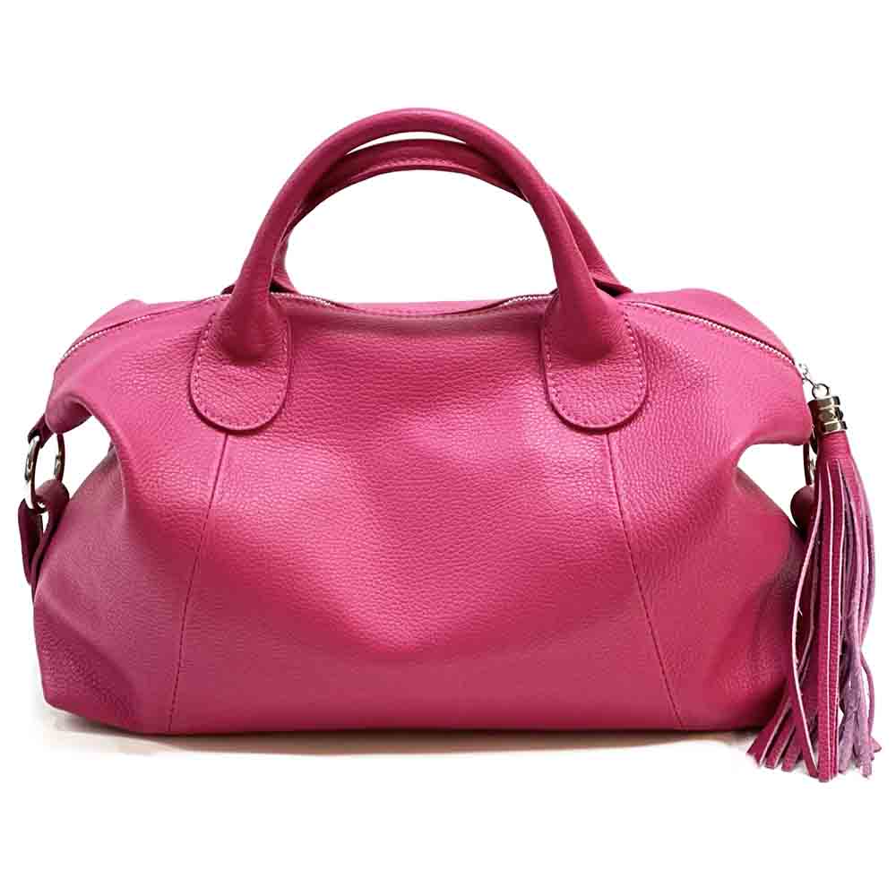 Serenity Cow Leather Handbag: Timeless Elegance - Leather Italiano