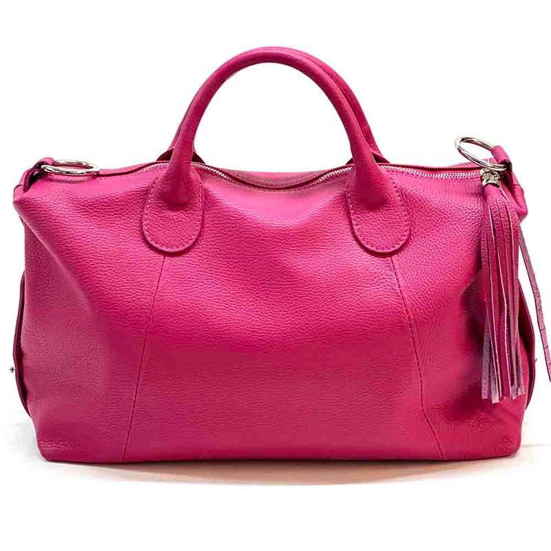 Serenity Cow Leather Handbag: Timeless Elegance