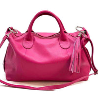 Serenity Cow Leather Handbag: Timeless Elegance