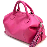 Serenity Cow Leather Handbag: Timeless Elegance