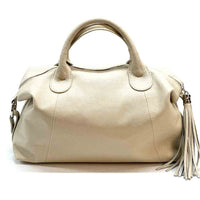 Serenity Cow Leather Handbag: Timeless Elegance - Leather Italiano