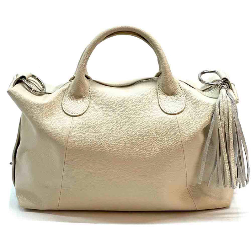 Serenity Cow Leather Handbag: Timeless Elegance