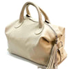 Serenity Cow Leather Handbag: Timeless Elegance