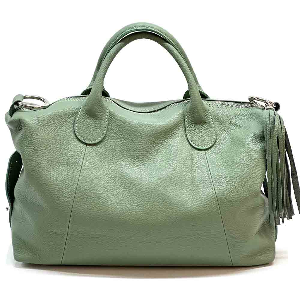 Serenity Cow Leather Handbag: Timeless Elegance - Leather Italiano