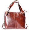 Shopping bag with double handle made of genuine calf leather-17