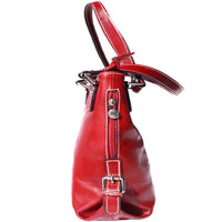 Shopping bag with double handle made of genuine calf leather-10